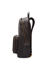 Мужской черный кожаный рюкзак от Gucci