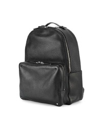 Мужской черный кожаный рюкзак от Valentino