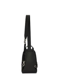 Мужской черный кожаный рюкзак от Prada