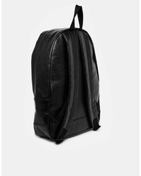 Мужской черный кожаный рюкзак от Asos