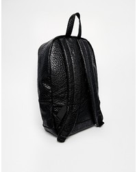 Мужской черный кожаный рюкзак от Asos