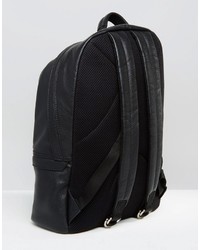Мужской черный кожаный рюкзак от Asos