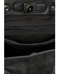 Женский черный кожаный рюкзак от Chantal