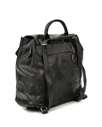 Женский черный кожаный рюкзак от Chantal