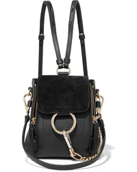 Женский черный кожаный рюкзак от Chloé
