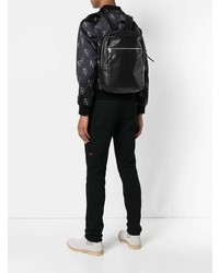 Мужской черный кожаный рюкзак от Saint Laurent