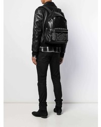 Мужской черный кожаный рюкзак от Saint Laurent