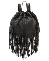 Женский черный кожаный рюкзак от Cleobella
