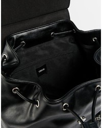 Женский черный кожаный рюкзак от Asos