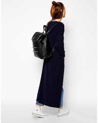 Женский черный кожаный рюкзак от Asos