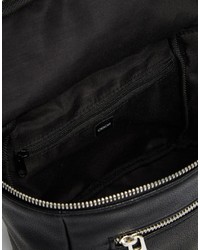 Женский черный кожаный рюкзак от Asos