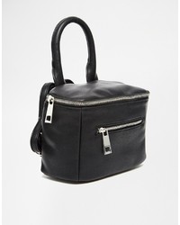 Женский черный кожаный рюкзак от Asos