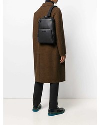 Мужской черный кожаный рюкзак от Salvatore Ferragamo