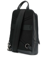 Мужской черный кожаный рюкзак от Salvatore Ferragamo