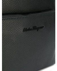 Мужской черный кожаный рюкзак от Salvatore Ferragamo