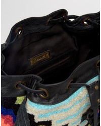 Женский черный кожаный рюкзак от Cleobella