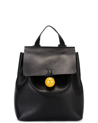 Женский черный кожаный рюкзак от Corto Moltedo
