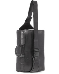 Женский черный кожаный рюкзак от DKNY