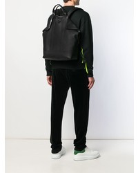 Мужской черный кожаный рюкзак от Alexander McQueen