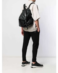Мужской черный кожаный рюкзак от Neil Barrett