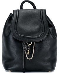 Женский черный кожаный рюкзак от Diane von Furstenberg