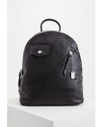 Женский черный кожаный рюкзак от DKNY