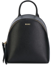 Женский черный кожаный рюкзак от Donna Karan