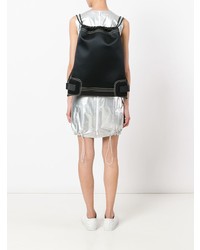 Женский черный кожаный рюкзак от Paco Rabanne