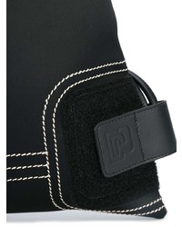 Женский черный кожаный рюкзак от Paco Rabanne