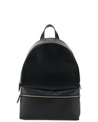 Мужской черный кожаный рюкзак от DSQUARED2