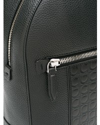 Мужской черный кожаный рюкзак от Salvatore Ferragamo