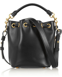 Женский черный кожаный рюкзак от Saint Laurent