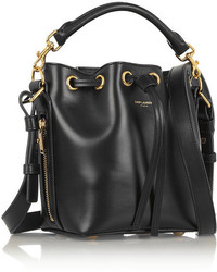 Женский черный кожаный рюкзак от Saint Laurent