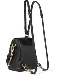 Женский черный кожаный рюкзак от Chloé