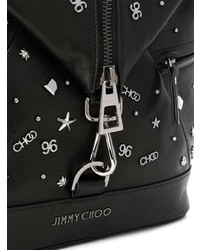 Мужской черный кожаный рюкзак от Jimmy Choo