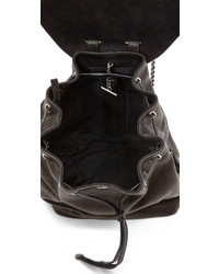 Женский черный кожаный рюкзак от Jerome Dreyfuss