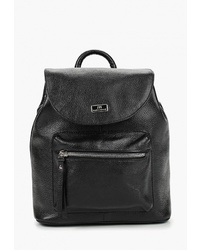 Женский черный кожаный рюкзак от Franchesco Mariscotti