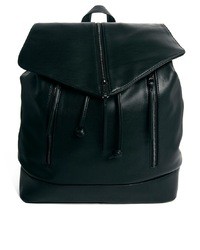 Женский черный кожаный рюкзак от French Connection