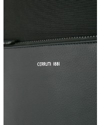 Мужской черный кожаный рюкзак от Cerruti 1881