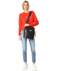 Женский черный кожаный рюкзак от Carven