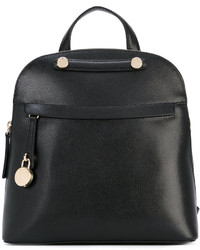 Женский черный кожаный рюкзак от Furla