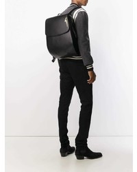 Мужской черный кожаный рюкзак от Giuseppe Zanotti