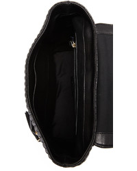 Женский черный кожаный рюкзак от DKNY