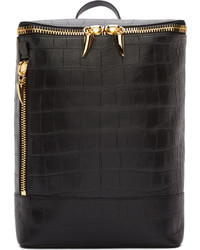 Женский черный кожаный рюкзак от Giuseppe Zanotti