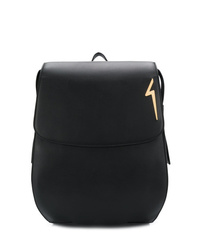 Мужской черный кожаный рюкзак от Giuseppe Zanotti