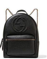 Женский черный кожаный рюкзак от Gucci