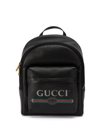 Мужской черный кожаный рюкзак от Gucci