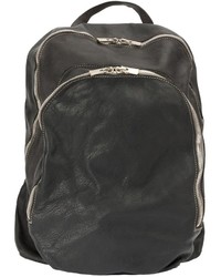 Женский черный кожаный рюкзак от Guidi