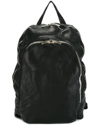 Женский черный кожаный рюкзак от Guidi