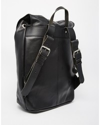 Мужской черный кожаный рюкзак от SANDQVIST